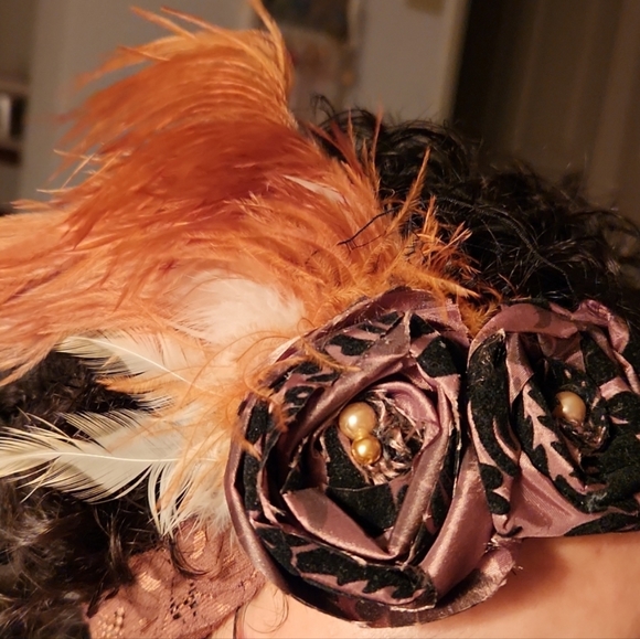 Etsy-Made Rosette Fascinator/Headband - Picture 3 of 11